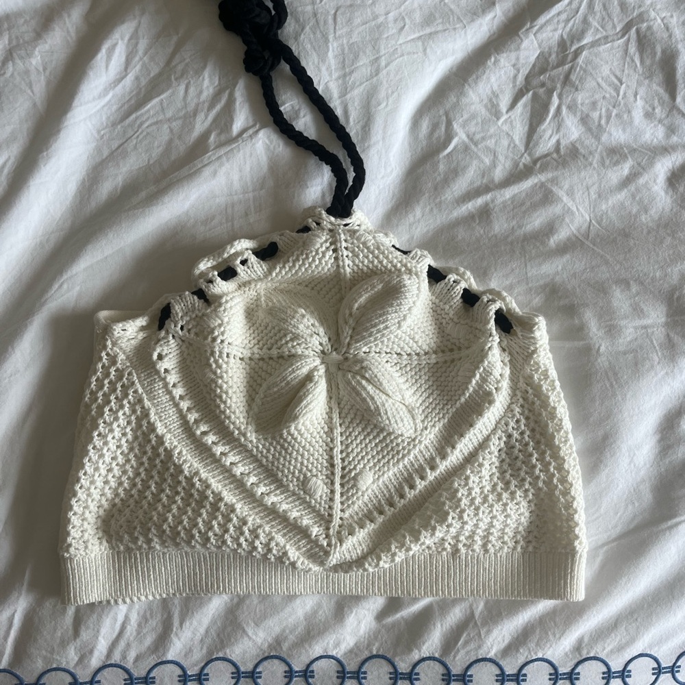 Alexis White Knit Halter Top